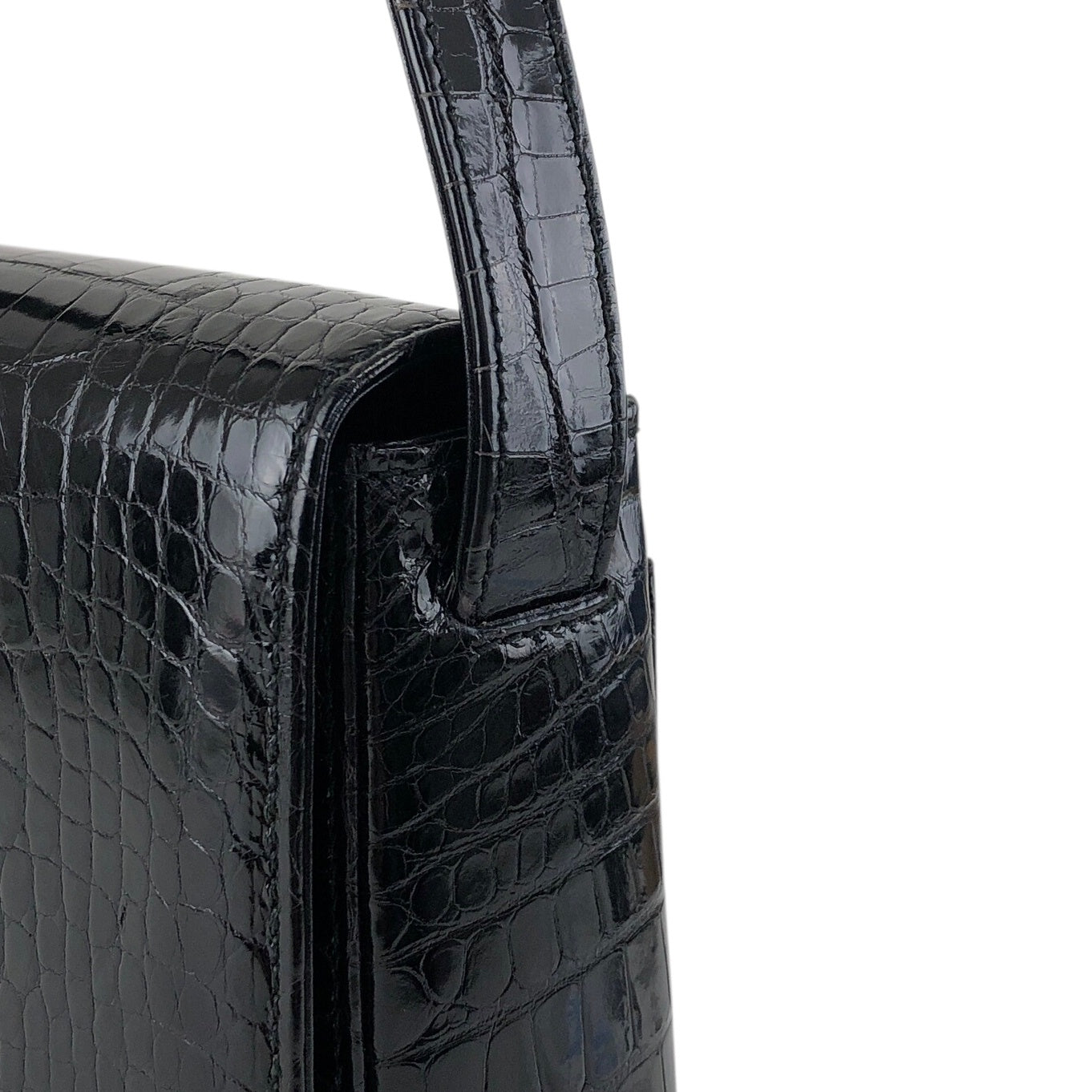 GUCCI Logo Shoulder bag Black Vintage is2idc