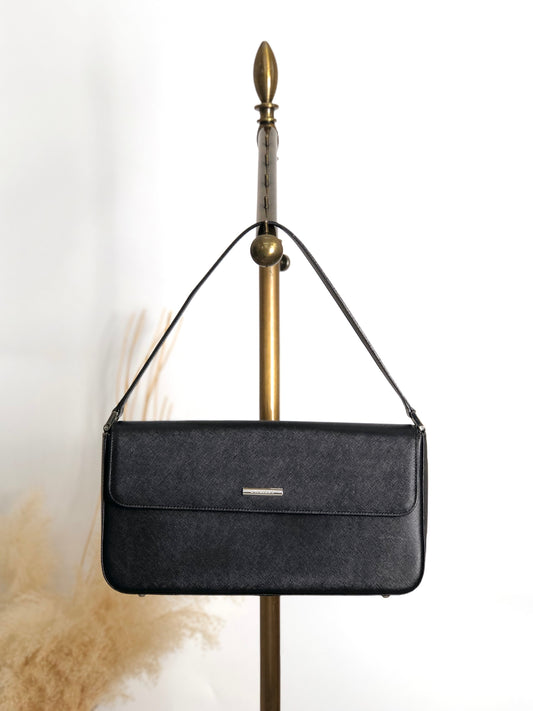 BURBERRY Logo Shoulder bag Black Vintage 5huwxe