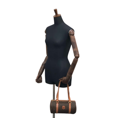 CELINE Macadam Blason Handbag Brown Vintage 3wk4bc