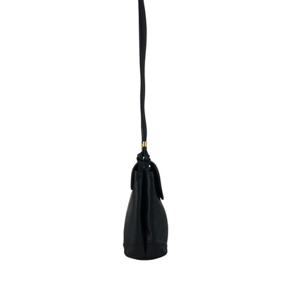 GUCCI Logo Shoulder bag Black Vintage irwn5s