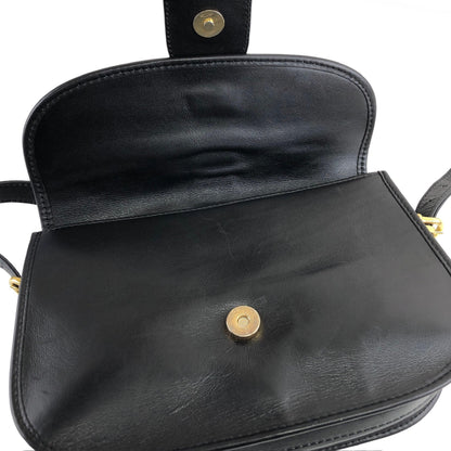 CELINE Leather Shoulder bag Black Vintage ztb325