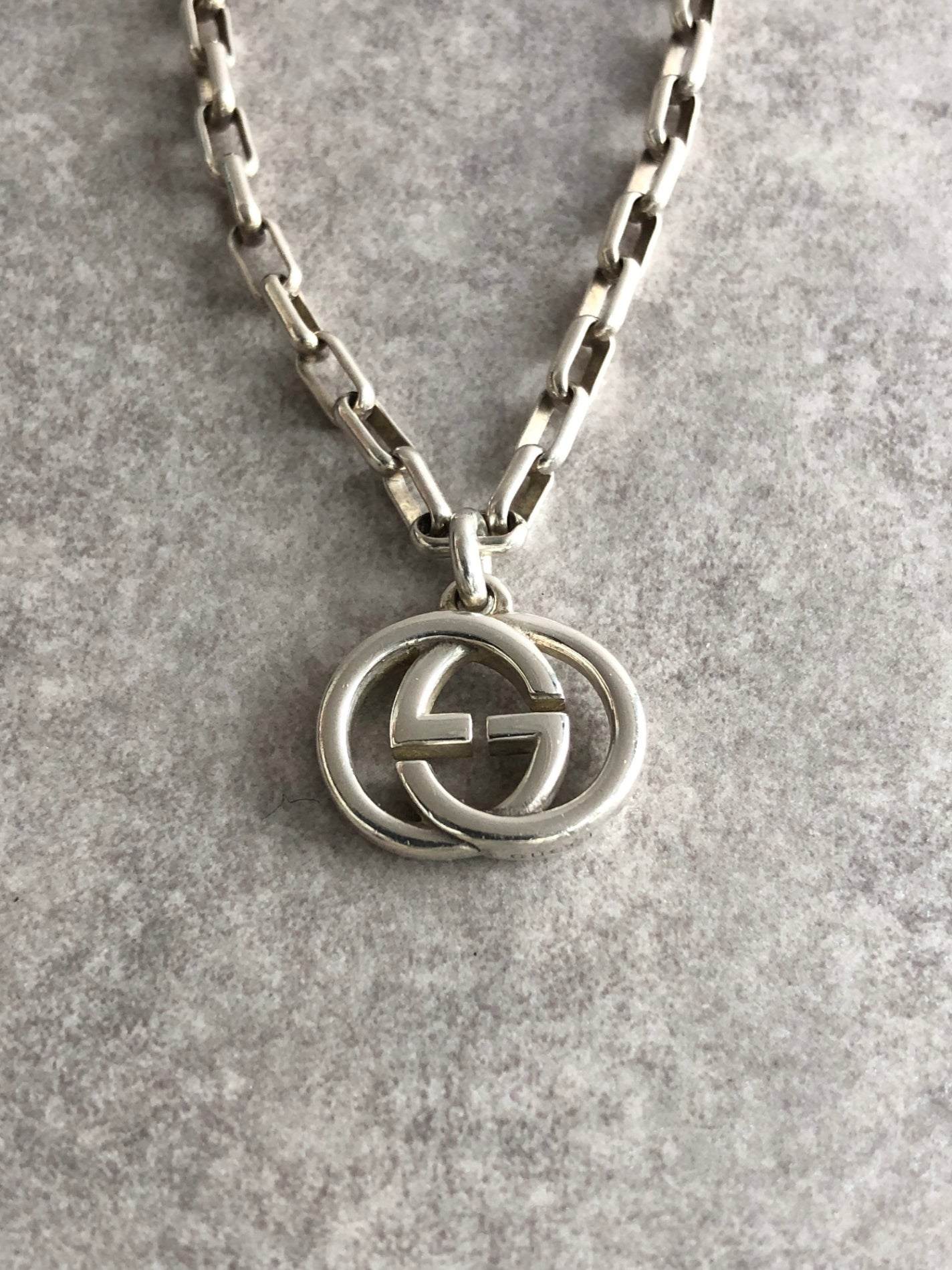 GUCCI Interlocking Bracelet Silver Vintage 3bmt2w