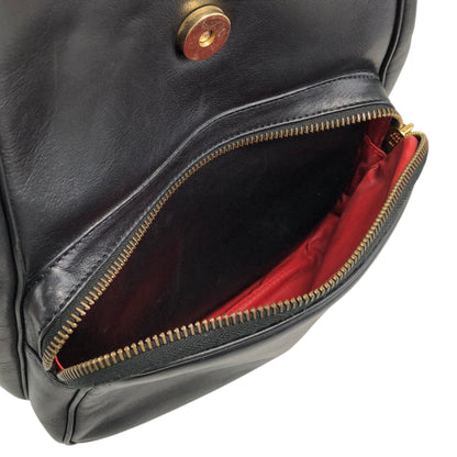 CELINE Starball Logo Embossed Backpack Black Vintage 66agh7