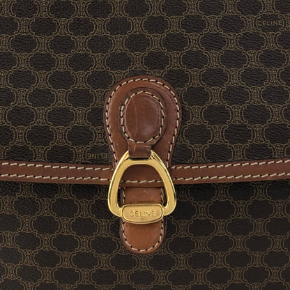 CELINE Macadam Horse Bit Shoulder bag Brown Vintage 3h7y8z