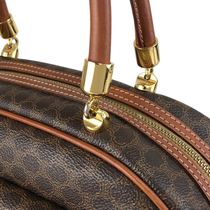 CELINE Macadam Blason Handbag Brown Vintage 623s5d