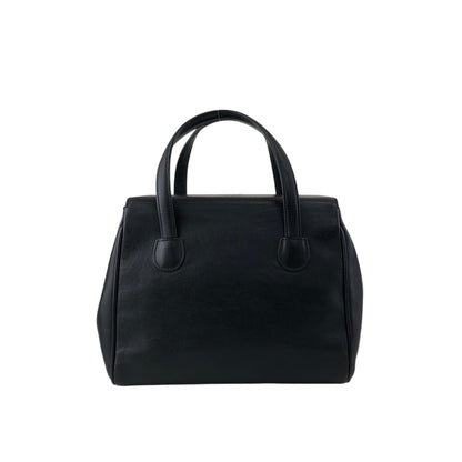 Christian Dior CD Logo Handbag Black Vintage hfa4nr