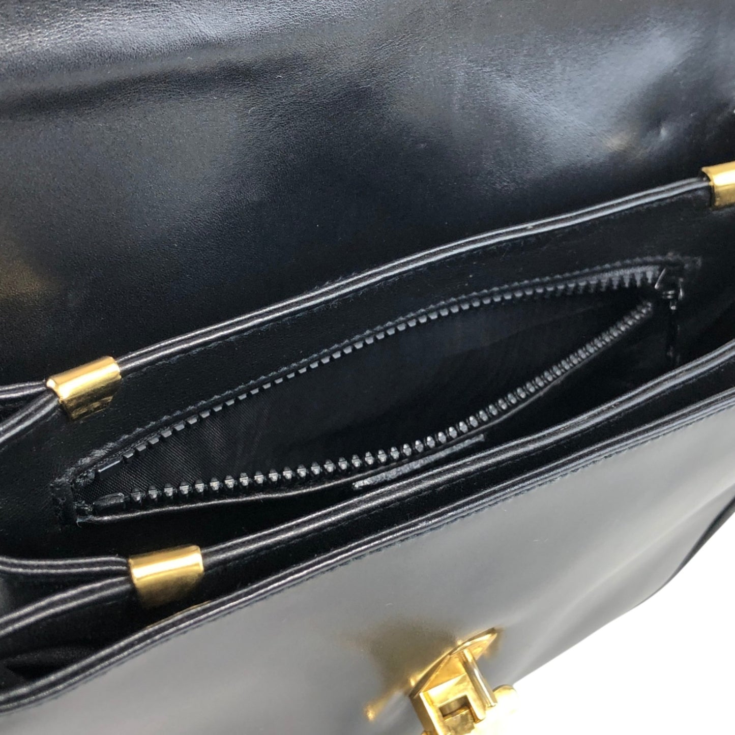 CELINE Triomphe Shoulder bag Black Vintage igefky