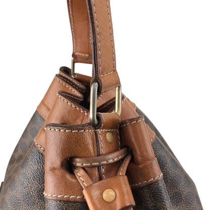 CELINE Macadam Blason Drawstring Shoulder bag Brown Vintage mp3xvi