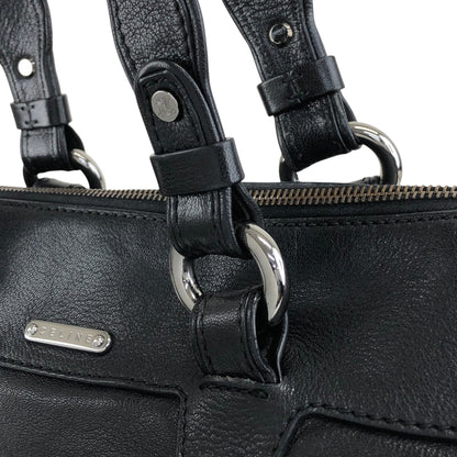 CELINE Triomphe Two-way Handbag  Shoulder bag Black Vintage 4xt5x6