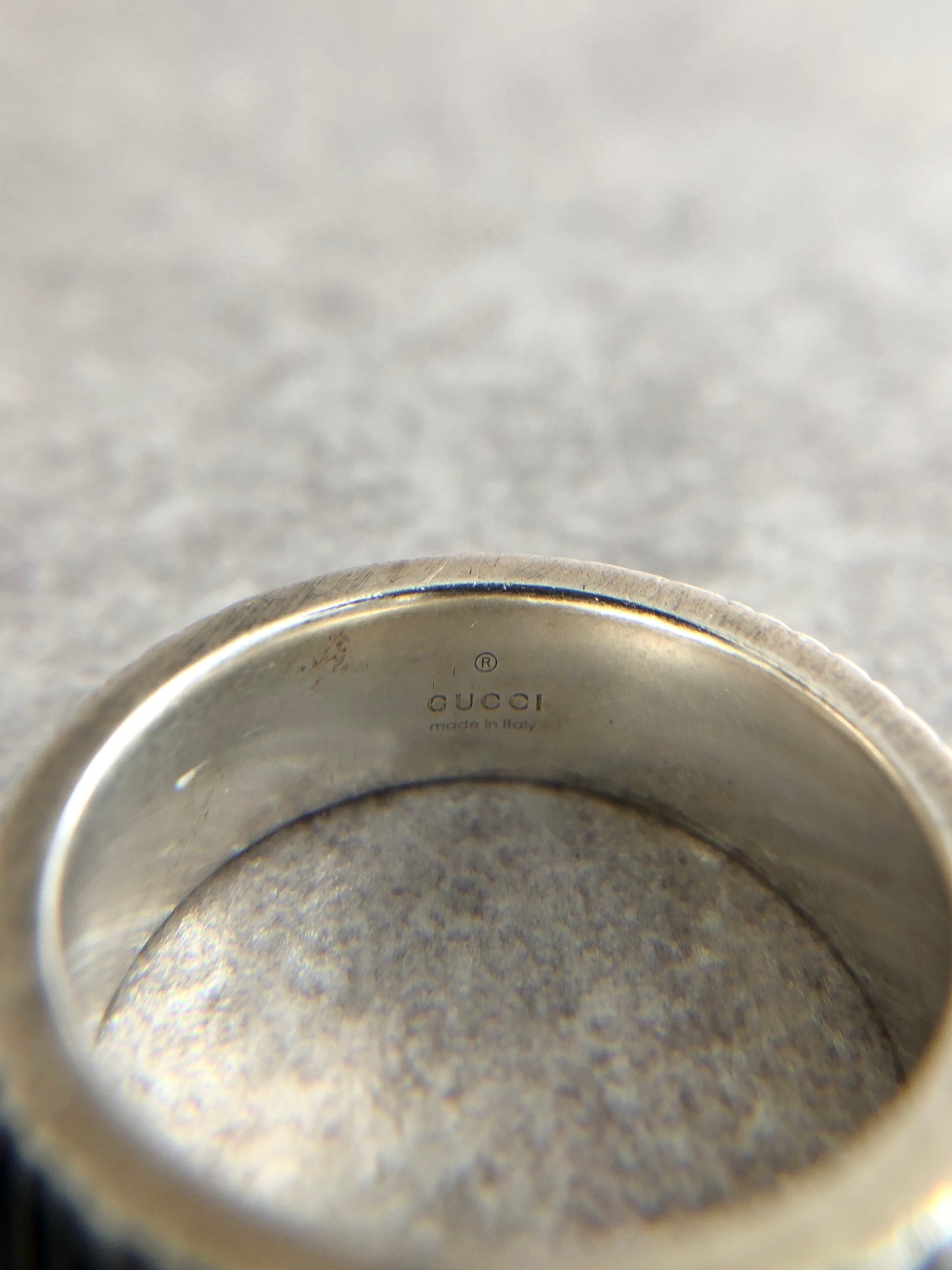 GUCCI Logo Motif SILVER925 Ring Silver Vintage a7z2xk