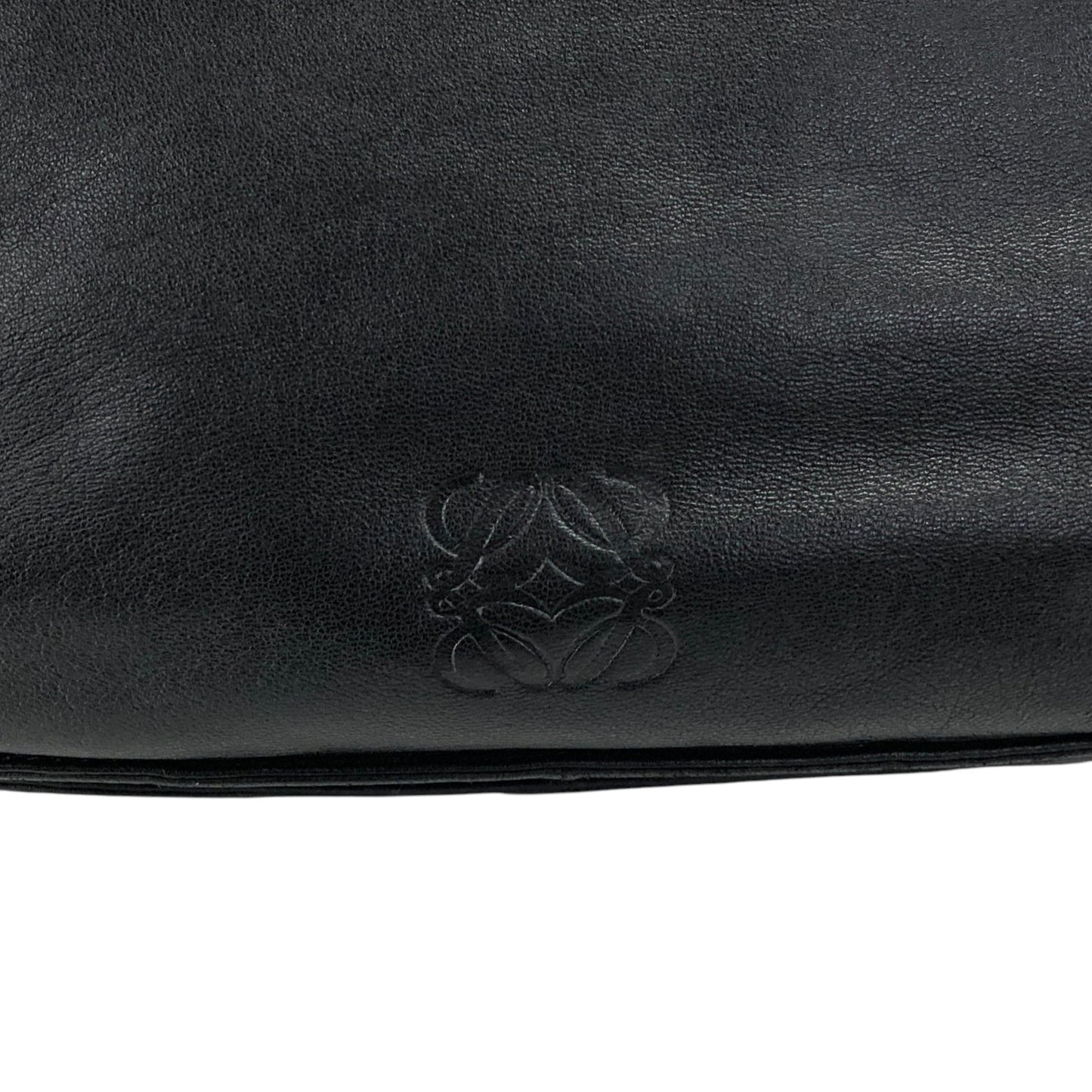 LOEWE Anagram Flamenco Drawstring Shoulder bag Black Vintage ak5uss