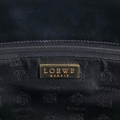 LOEWE Logo Embossed Shoulder bag Black Vintage pyktz8
