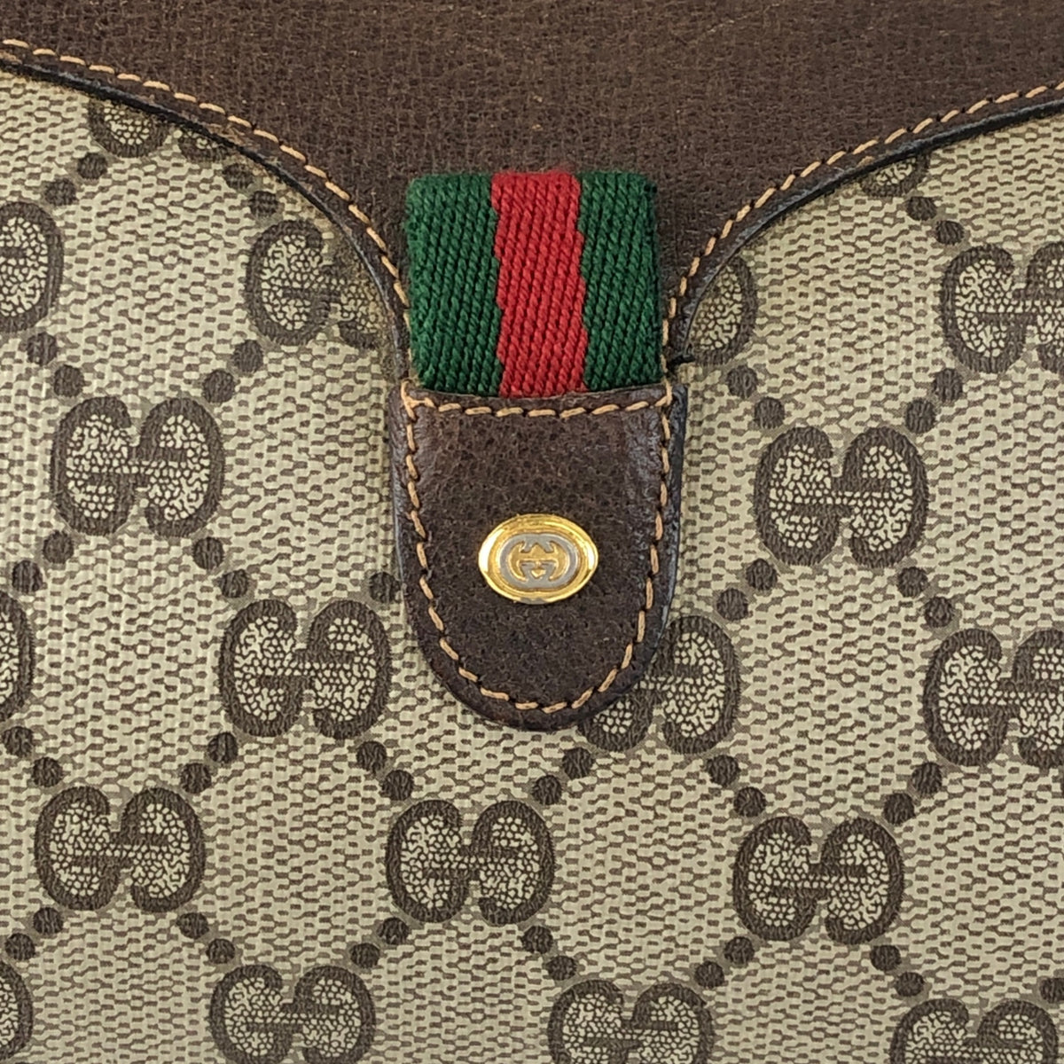 GUCCI Sherry Line Shoulder bag Beige Vintage 7bz4rt