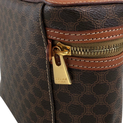 CELINE Macadam Blason Two-way Handbag Shoulder bag Vanity bag Brown Vintage t7yhbd