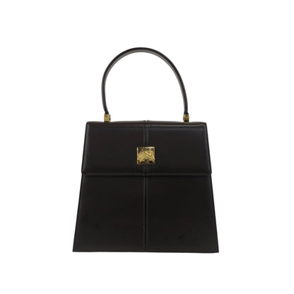 Yves Saint Laurent YSL Logo Top Handle Handbag Brown Vintage 3bhgkg