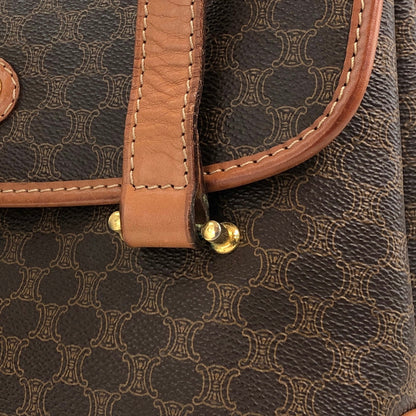 CELINE Macadam Handbag Brown Vintage 5fmrk2