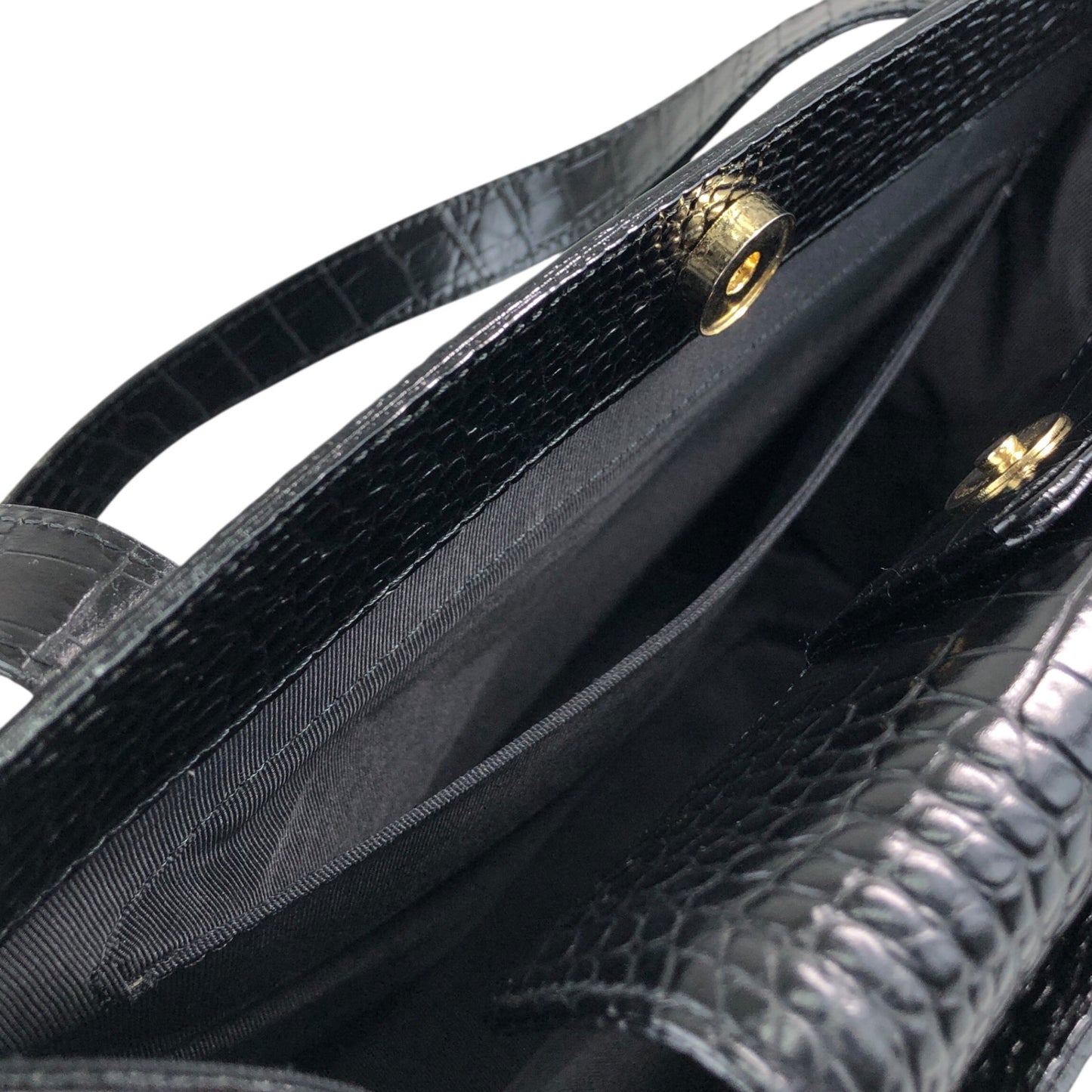 Yves Saint Laurent YSL Logo Handbag Black Vintage 3e2ciz