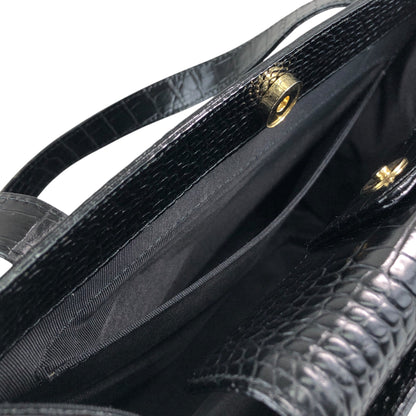 Yves Saint Laurent YSL Logo Handbag Black Vintage 3e2ciz