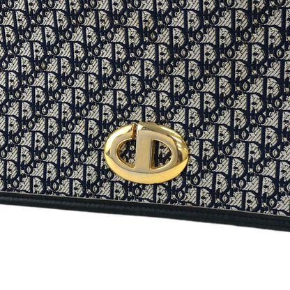 Christian Dior Trotter Chain houlder bag Navy Vintage p2efx5