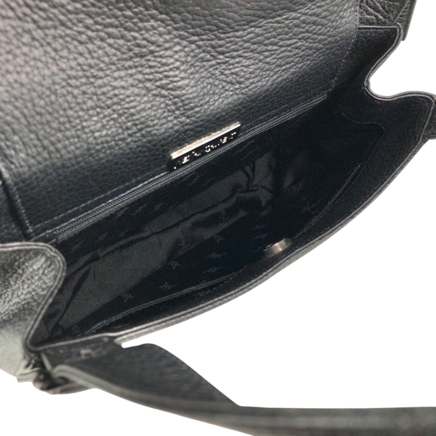 Yves Saint Laurent Logo Shoulder bag Black Vintage p2bexr