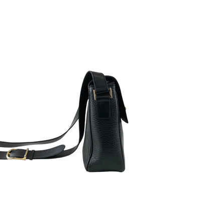 CELINE Gancini Shoulder bag Black Vintage s3twv4