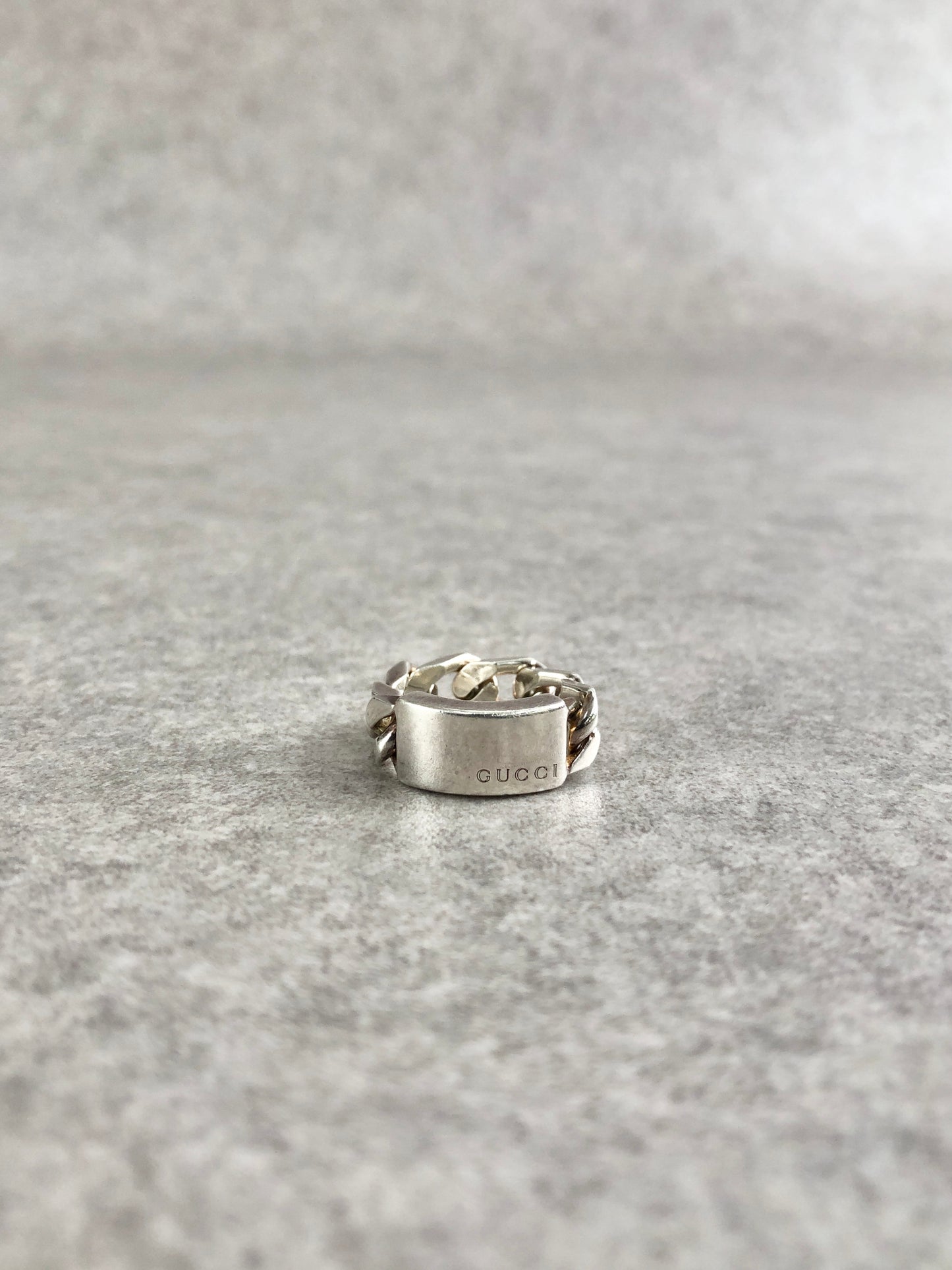 GUCCI Chain Motif Ring Silver SILVER925 Vintage igsy6c
