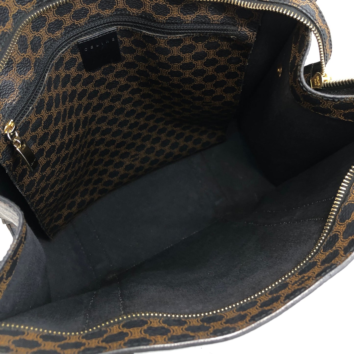 CELINE Macadam Shoulder bag Totebag Black Vintage dyyxs8