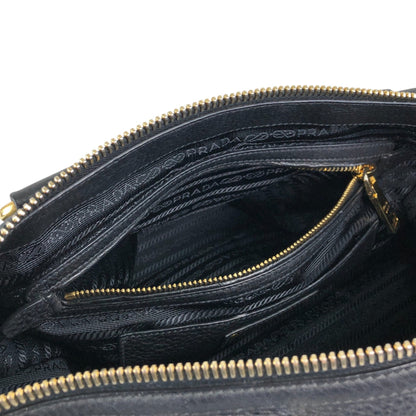 PRADA Logo Two-way Handbag Shoulder bag Black Vintage bwhz6p