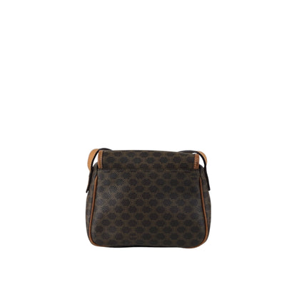 CELINE Macadam Front Buckle Shoulder bag Brown Vintage vryvsx