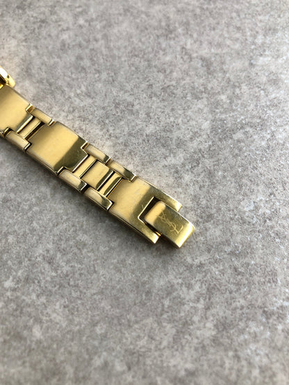 Yves Saint Laurent YSL Logo Watch Gold 5421-HI6200Y Vintage fxbm3g