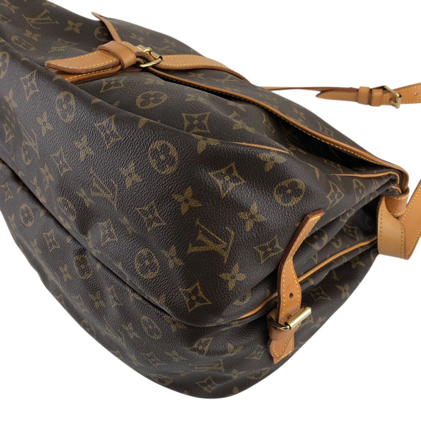 LOUIS VUITTON Monogram 單肩包 棕色 復古 fya5dp