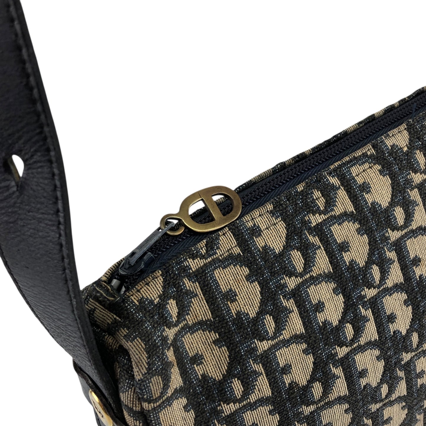Christian Dior Trotter Shoulder bag Navy Vintage csrvwp
