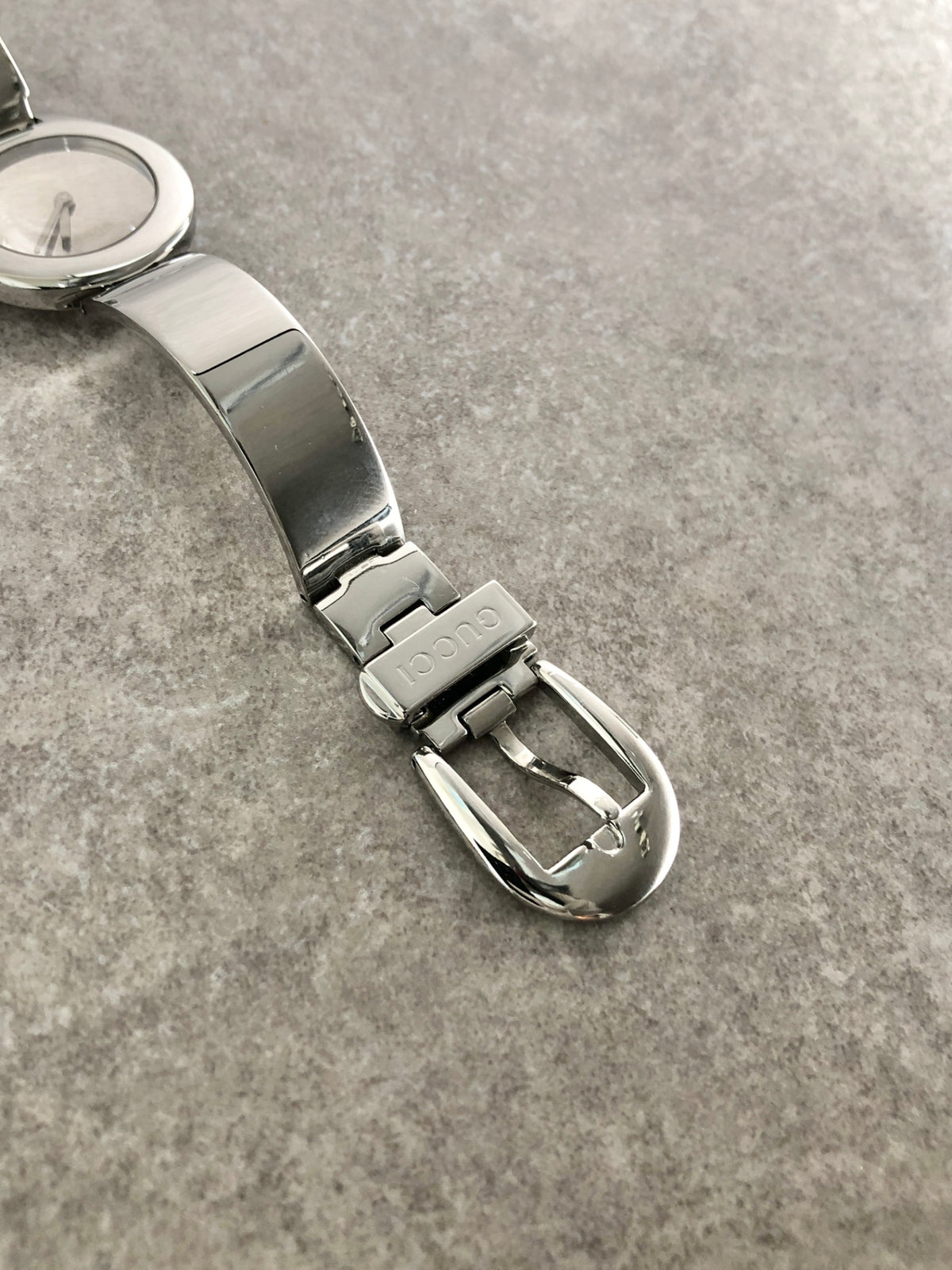 GUCCI Logo Quartz Watch Silver 6700L Vintage ypagh4