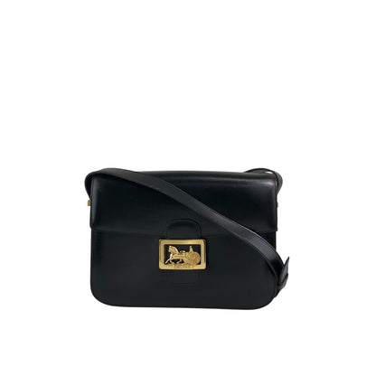 CELINE Horse Carriage Shoulder bag Black Vintage bxg55y