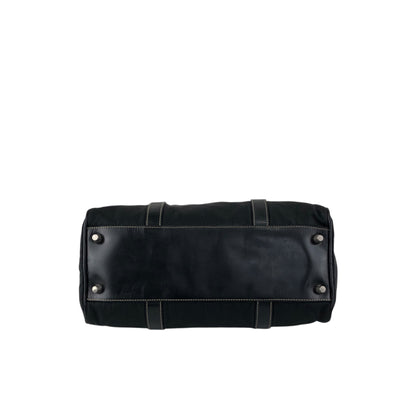 PRADA Triangle Logo Small Boston bag Handbag Black Vintage ixt5hp