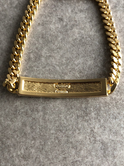 Christian Dior Logo Motif Bracelet Gold Vintage wdsnau