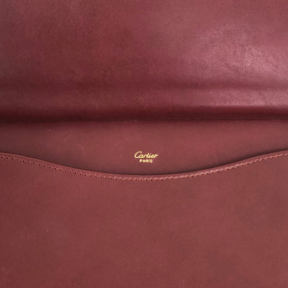 Cartier Flap Shoulder bag Bordeaux Vintage 26hrc3