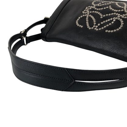 LOEWE Anagram Shoulder bag Black Vintage 8s3xv4