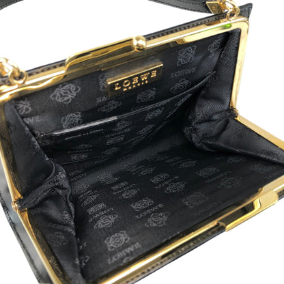 LOEWE Logo Metal Clasp Small  Handbag Black Vintage u7ek7w