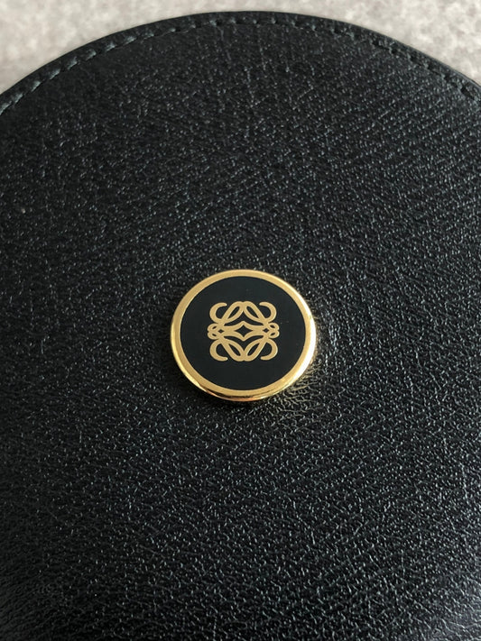 LOEWE Anagram Coin Purse Black Vintage 84bggt