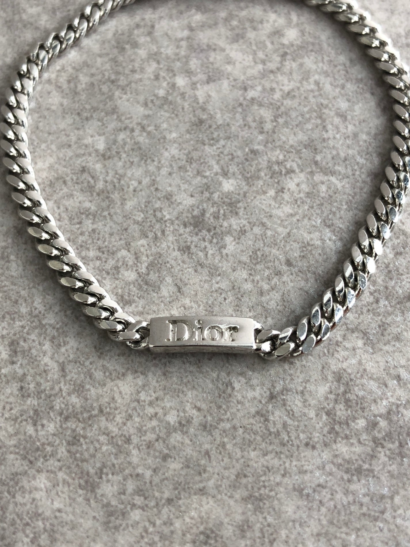 Christian Dior Logo Bracelet Silver Vintage 5uvv7v