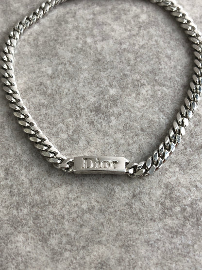 Christian Dior Logo Bracelet Silver Vintage 5uvv7v