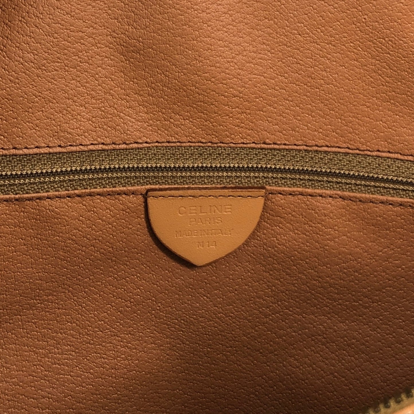 CELINE Macadam Blason Shoulder bag Brown Vintage  g3s2vt