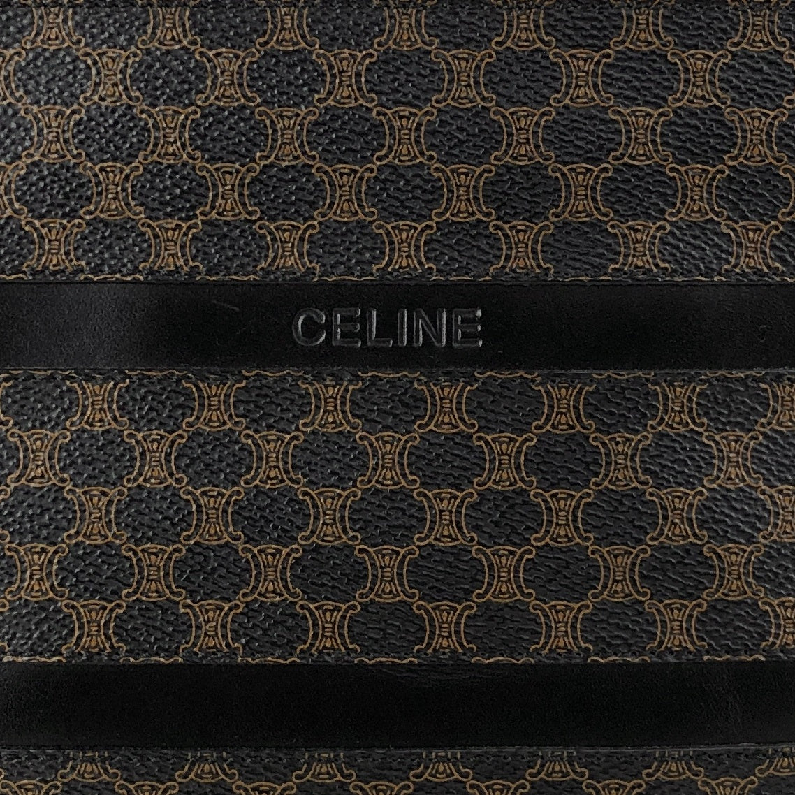CELINE Macadam Shoulder bag Black Vintage t43kf8