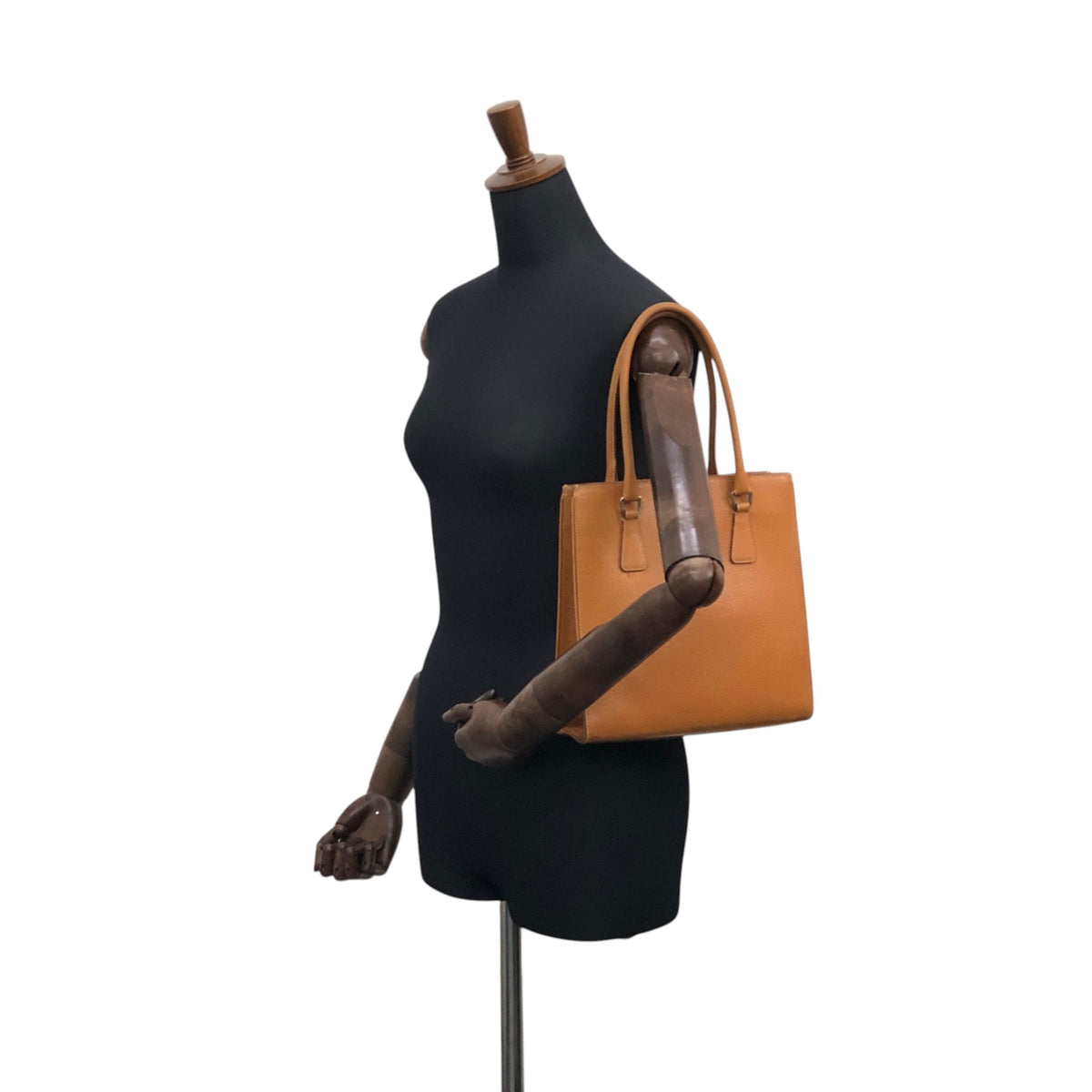 PRADA Triangle Logo Totebag Brown Vintage isz7da