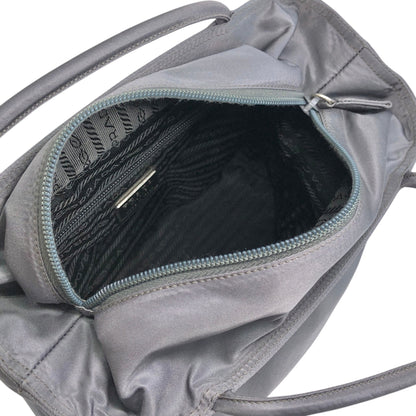 PRADA Tessuto Triangle logo Totebag Gray Vintage nfpiaw