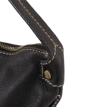 CELINE Triomphe Small Handbag Brown Vintage yat2yf