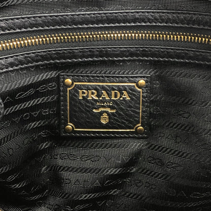 PRADA Logo Two-way Handbag Shoulder bag Black Vintage beb8nm