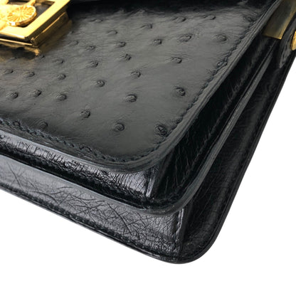 CELINE Horse Carriage Shoulder bag Black Vintage d66xv8