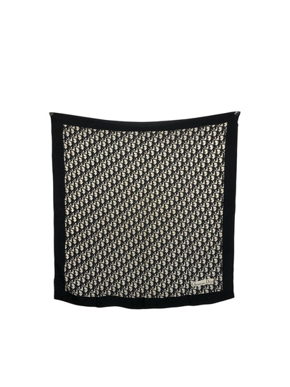 Christian Dior Trotter Silk Scarf Black Vintage xagbg3
